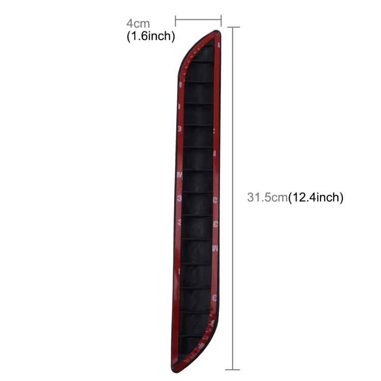 2 PCS Universal Car Auto Rubber Body Bumper Guard Protector Strip Sticker