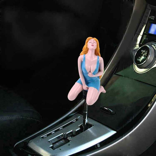 Universal Sexy Beauty Shape ABS Manual or Automatic Gear Shift Knob  with Three Rubber Covers Fit for All Car