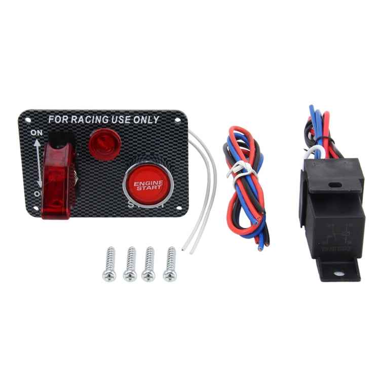 Auto Racing Switch Cover Toggle Switch 12V 20A Panels Red Racing Ignition Switch Panel Engine Start Multi-function Automatic Ignition Switch for Racing Cars