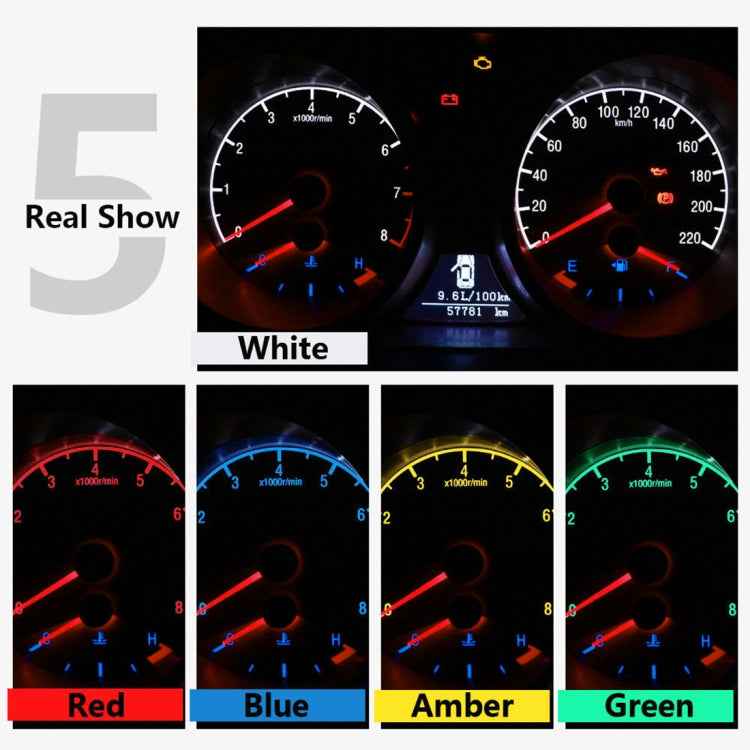 10 PCS 2W T3 Wedge Instrument Panel LED Light Dashboard Gauge Cluster Indicator Lamp Bulb