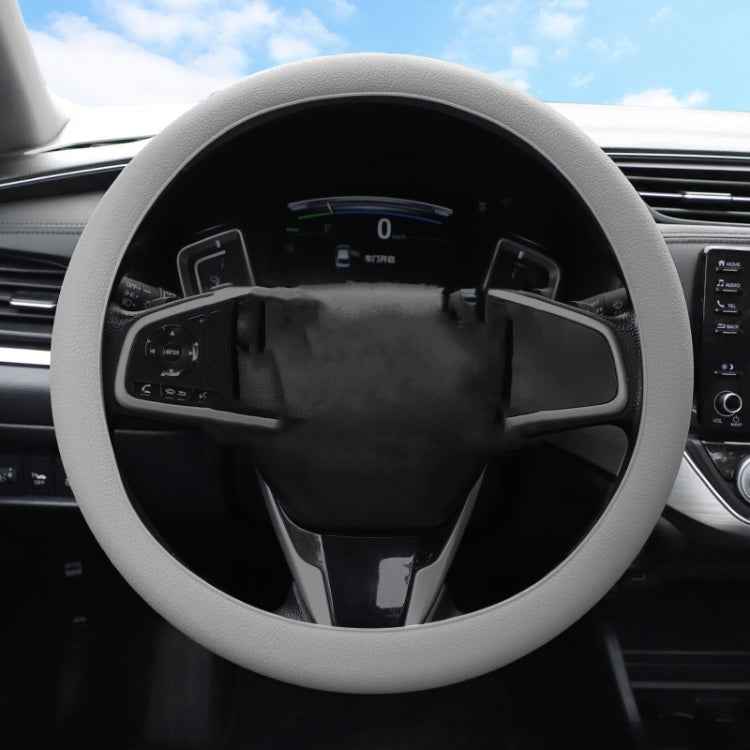 Crocodile Texture Universal Rubber Car Steering Wheel Cover For 34-48cm Wheel