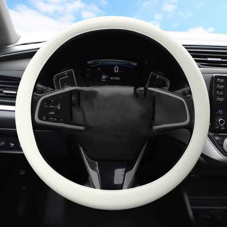 Crocodile Texture Universal Rubber Car Steering Wheel Cover For 34-48cm Wheel