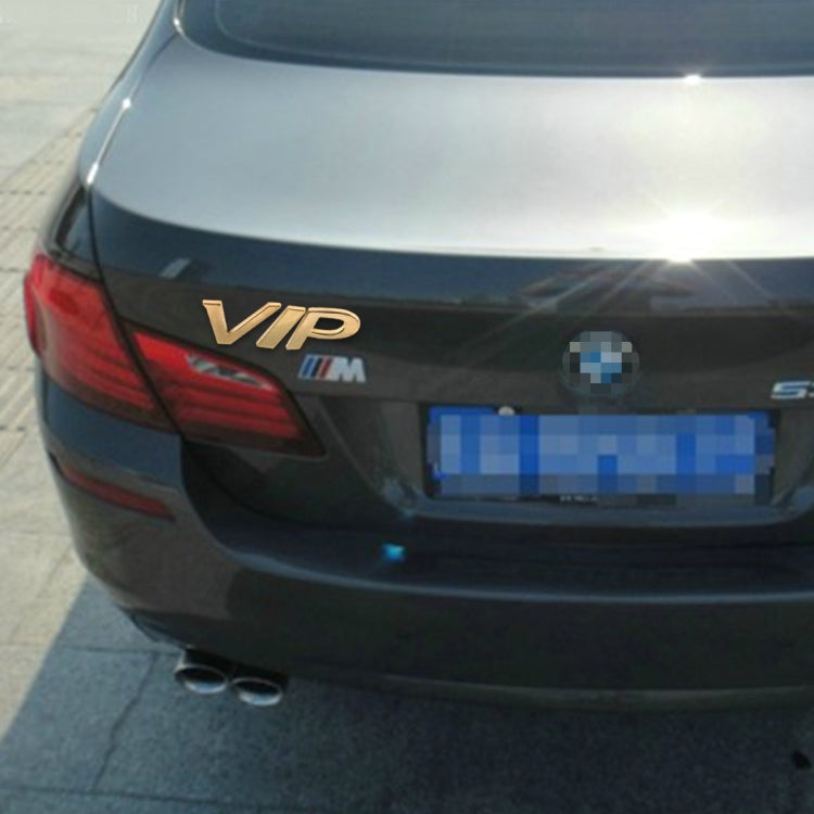VIP Shape Shining Metal Car Free Sticker, Letter