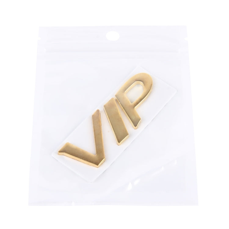 VIP Shape Shining Metal Car Free Sticker, Letter