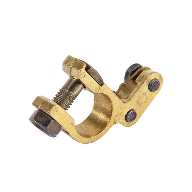 2 PCS Brass Positive and Nagative Car Battery Connectors Terminals Clamps Clips, Inner Diameter: 1.7cm