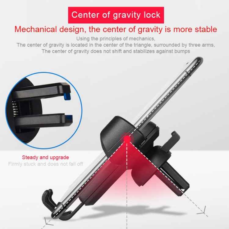 Litchi Texture Gravity Car Mount Phone Holder