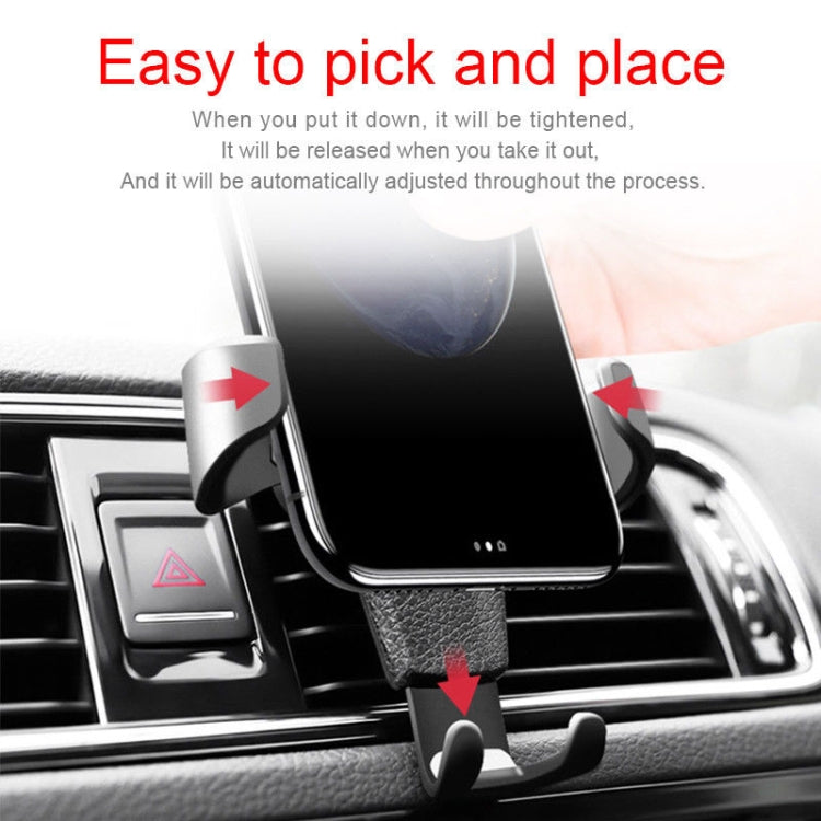 Litchi Texture Gravity Car Mount Phone Holder, Litchi Texture(White), Litchi Texture(Black)