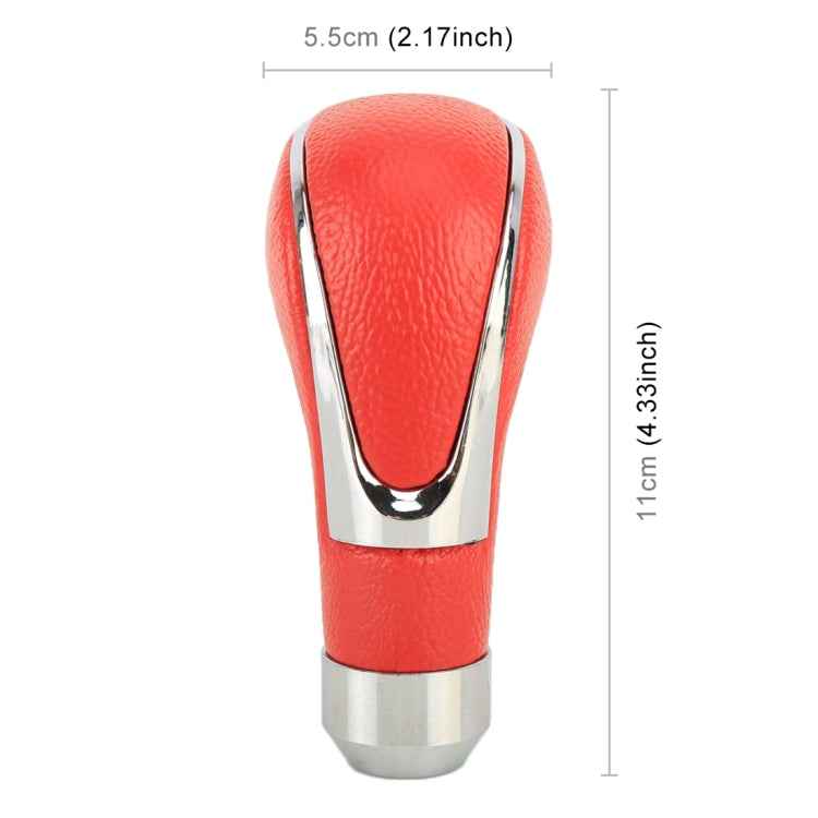 Universal Car PU Leather and Metal Gear Shift Knob Modified Auto Car Transmission Shift Lever Knob