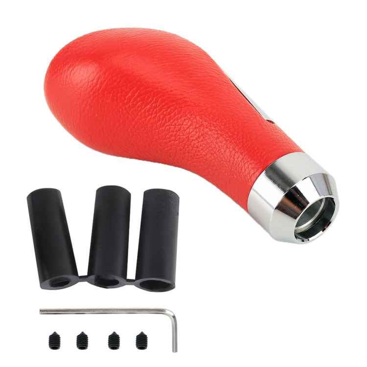 Universal Car PU Leather and Metal Gear Shift Knob Modified Auto Car Transmission Shift Lever Knob