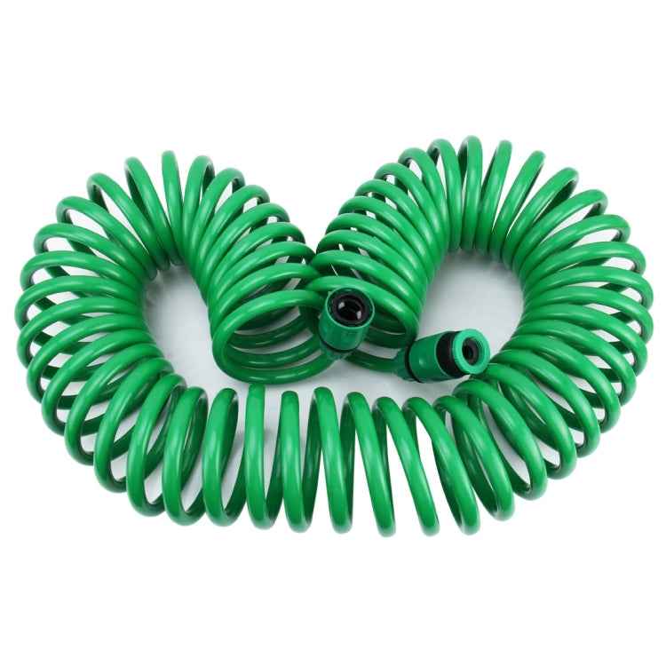 Garden Watering Series Spring Tube Hose Telescopic Spiral Pipe with Water Connector Adaptor and Connector, Length: 15m