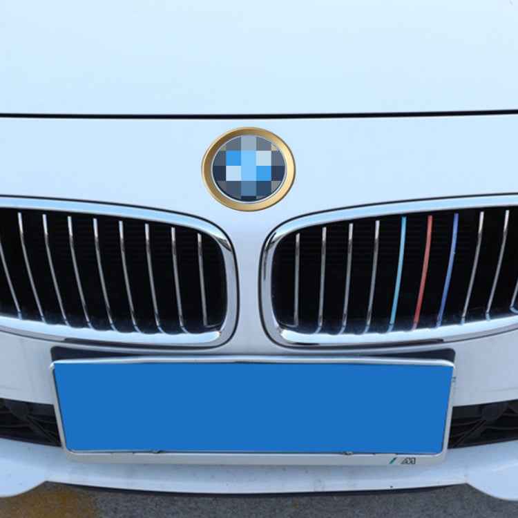 2 PCS/Set Zinc Alloy Steering Wheel Decoration Ring Sticker Logo Car Styling Modification Car Front Logo Ring Decoration Rear Cover Trim Hood Emblem Rings for BMW 3 Series