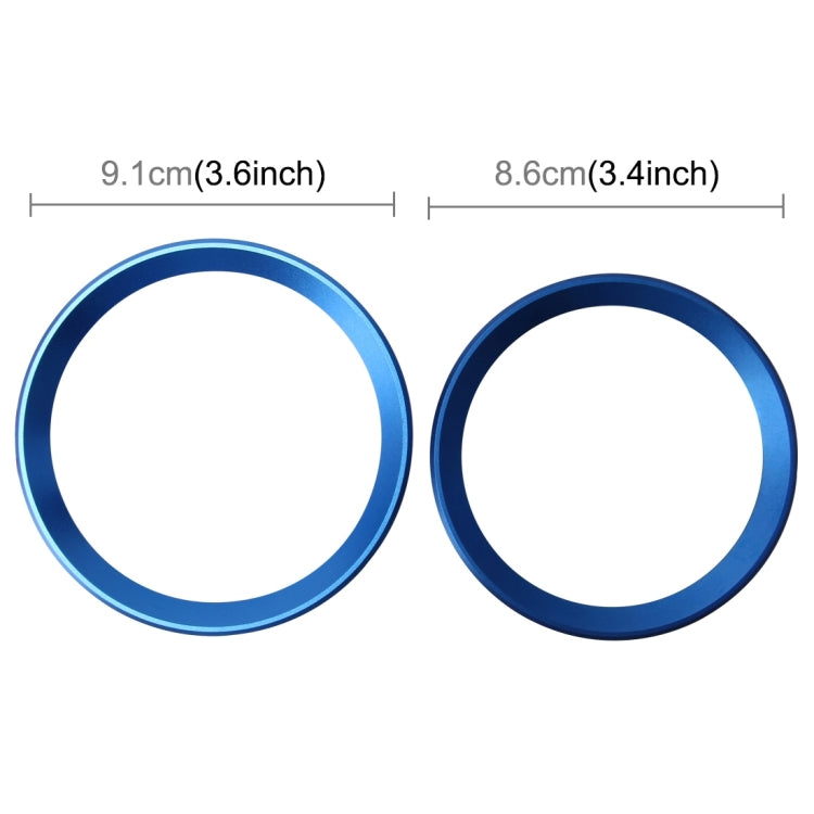 2 PCS/Set Zinc Alloy Steering Wheel Decoration Ring Sticker Logo Car Styling Modification Car Front Logo Ring Decoration Rear Cover Trim Hood Emblem Rings for BMW 3 Series, For BMW 3 Series