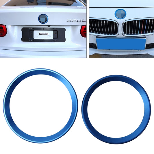 2 PCS/Set Zinc Alloy Steering Wheel Decoration Ring Sticker Logo Car Styling Modification Car Front Logo Ring Decoration Rear Cover Trim Hood Emblem Rings for BMW 3 Series, For BMW 3 Series