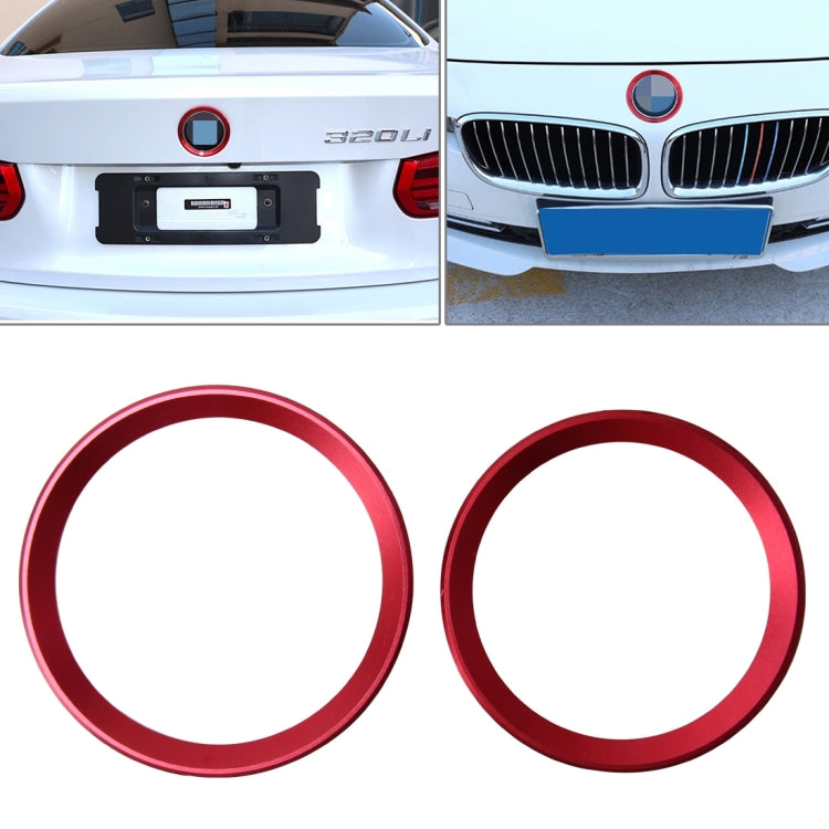 2 PCS/Set Zinc Alloy Steering Wheel Decoration Ring Sticker Logo Car Styling Modification Car Front Logo Ring Decoration Rear Cover Trim Hood Emblem Rings for BMW 3 Series, For BMW 3 Series