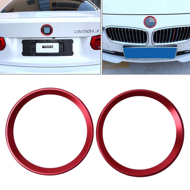 2 PCS Car Logo Decorative Circle Steering Wheel Decoration Ring Sticker Logo Car Styling Modification Car Front Logo Ring Decoration Rear Cover Trim Hood Emblem Rings for BMW 5 Series, For BMW 5 Series