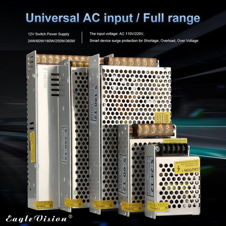 AC 110 / 220V to DC 12V 20A 240W Power Adapter AC-DC Converter Step Down Module Voltage Transformer Switch Power