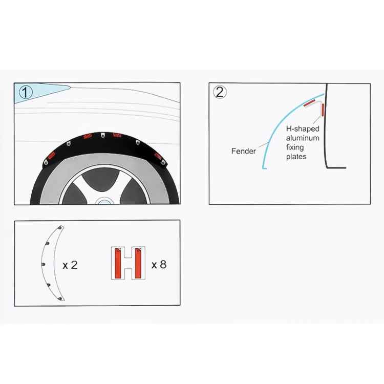 2 PCS 58cm Car Stickers Rubber Large Round Arc Strips Universal Fender Flares Wheel Eyebrow Decal Sticker Eyebrow Car-covers Black Striped Round Arc Strips