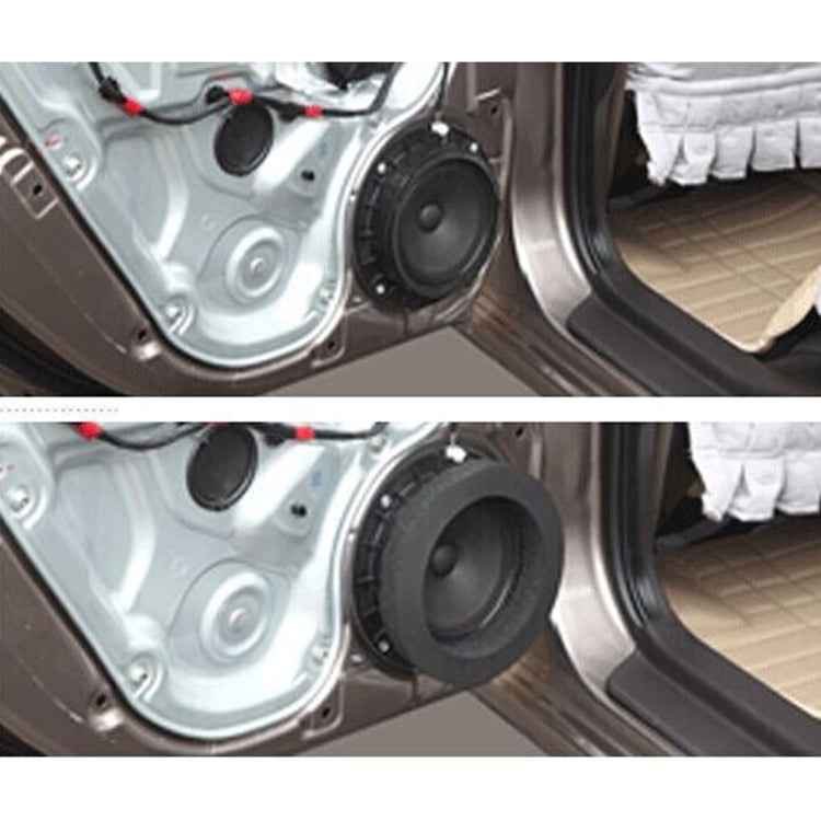 2 PCS Car Sound Insulation Speaker Soundproof Cotton with Self Adhesive Car Sound Insulation Cotton, Outer Diameter : 19.5 cm, Inner Diameter: 14.3 cm
