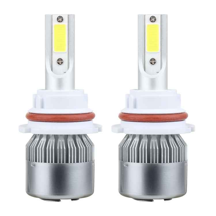 2 PCS 9007 18W 1800 LM 6000K IP68 Casnbus Constant Current Car LED Headlight with 2 COB Lamps, DC 9-36V