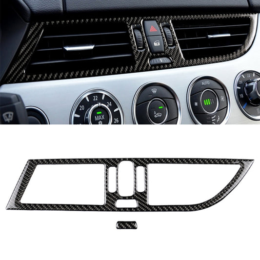 2 PCS For Left Driving Car Carbon Fiber Intermediate Air Outlet Panel Soild Color Decorative Sticker for BMW Z4 2009-2015, 2 PCS Air Outlet Panel Sticker(Solid Color)