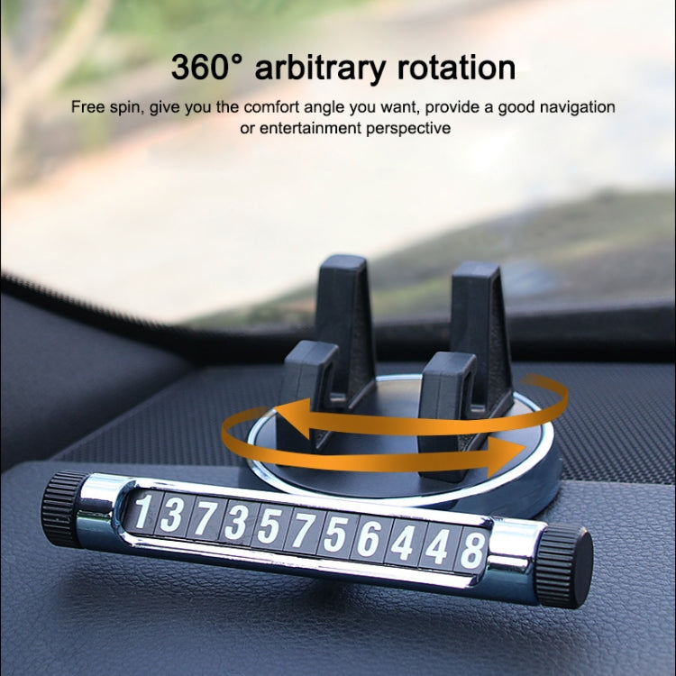 Multi-function Car Instrument Panel Mobile Phone Holder Temporary Parking Card