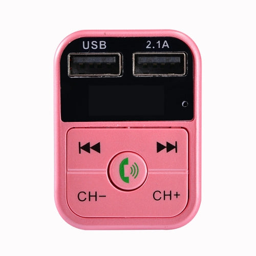 B2 Dual USB Charging Bluetooth FM Transmitter MP3 Music Player Car Kit, Support Hands-Free Call  & TF Card & U Disk, B2 (Rose Gold), B2 (Silver), B2 (Black), B2 (Pink), B2 (Gold)