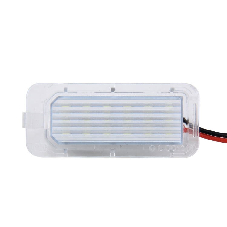 2 PCS License Plate Light with 18  SMD-3528 Lamps for Ford,2W 120LM,6000K, DC12V(White Light)