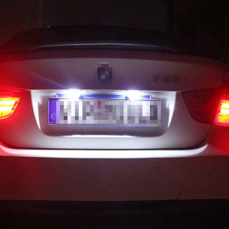 2 PCS License Plate Light with 18  SMD-3528 Lamps for Renault,2W 120LM,6000K, DC12V(White Light)