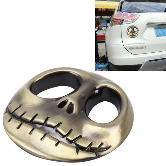 Skull Bone Shape Auto Sticker 3D Metal Fashion Car Stickers, Skull Bone Yellow, Skull Bone2