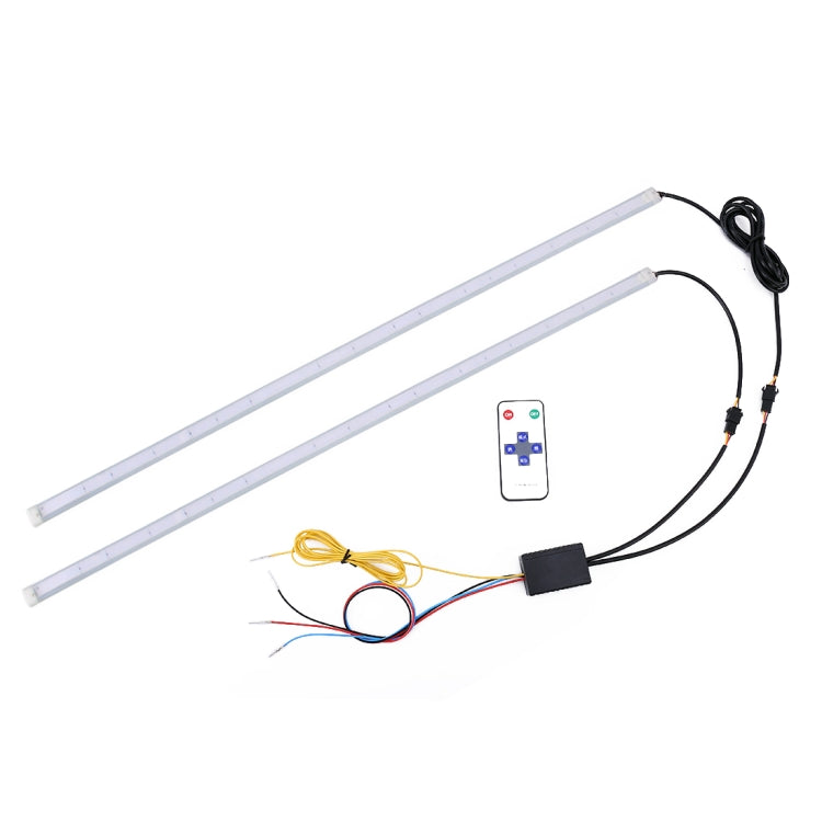 2 PCS 60cm DC12V 19W Ultra-thin Car Colorful Turn Lights / Running Lights SMD-5050 LED Bulbs