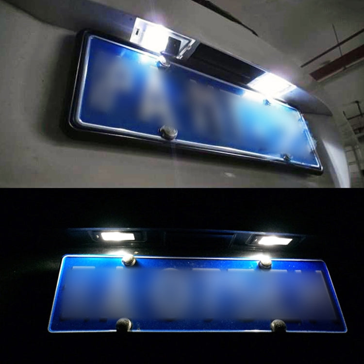 2 PCS DC 12V 3W 150LM 6000K LED License Plate Light 18LEDs SMD-3528 Bulbs Lamps for Land Rover