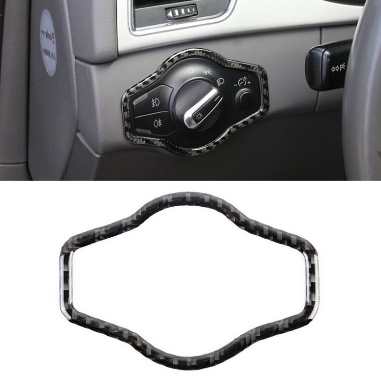 Car Carbon Fiber Headlight Switch Button Decorative Sticker for Audi A4L / A5 / Q5 2009-2016