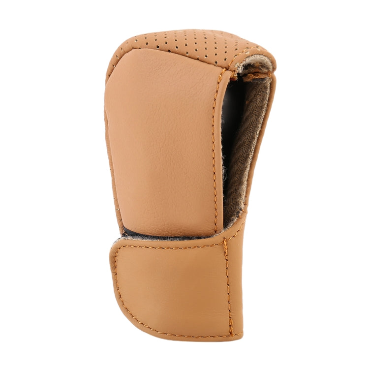 Universal Nonslip Breathable Genuine Leather Car Gear Shift Knob Cover