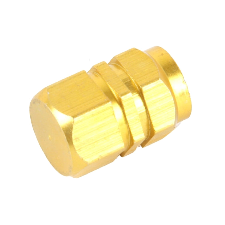 4PCS SA Metal Plated Hexagon Shape Universal Tire Valve Stem Cap, Hexagon Shape