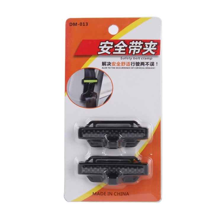 DM-013 2PCS Universal Fit Car Seatbelt Adjuster Clip Belt Strap Clamp Shoulder Neck Comfort Adjustment Child Safety Stopper Buckle