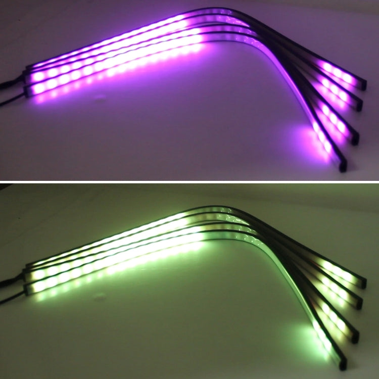 Flashing Lights 15W LED Car in The Network Lights One Drag Four Emblem Eyes Daytime Running Lights LED Universal Car Warning Strobe Flash light Car in The Network Decorative Knight Lights, Cable Length: 75cm