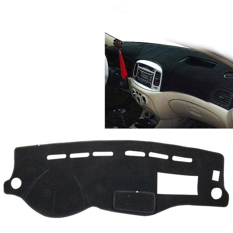 Left-hand Drive Dark Mat Car Dashboard Cover Car Light Pad Instrument Panel Sunscreen for Modern Accent (Please note the model and year)