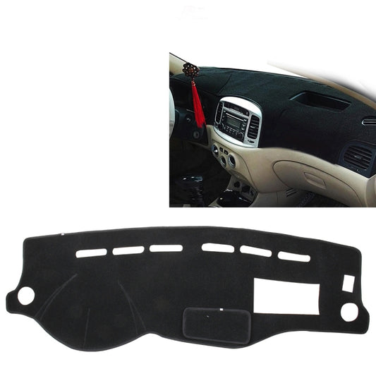 Left-hand Drive Dark Mat Car Dashboard Cover Car Light Pad Instrument Panel Sunscreen for Modern Accent (Please note the model and year)