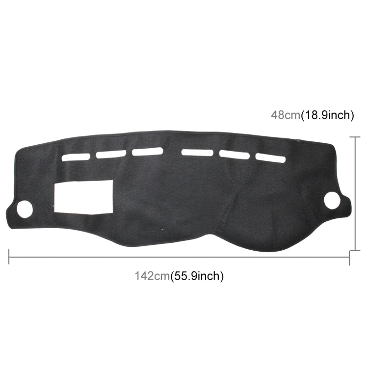 Left-hand Drive Dark Mat Car Dashboard Cover Car Light Pad Instrument Panel Sunscreen for Modern Accent (Please note the model and year)
