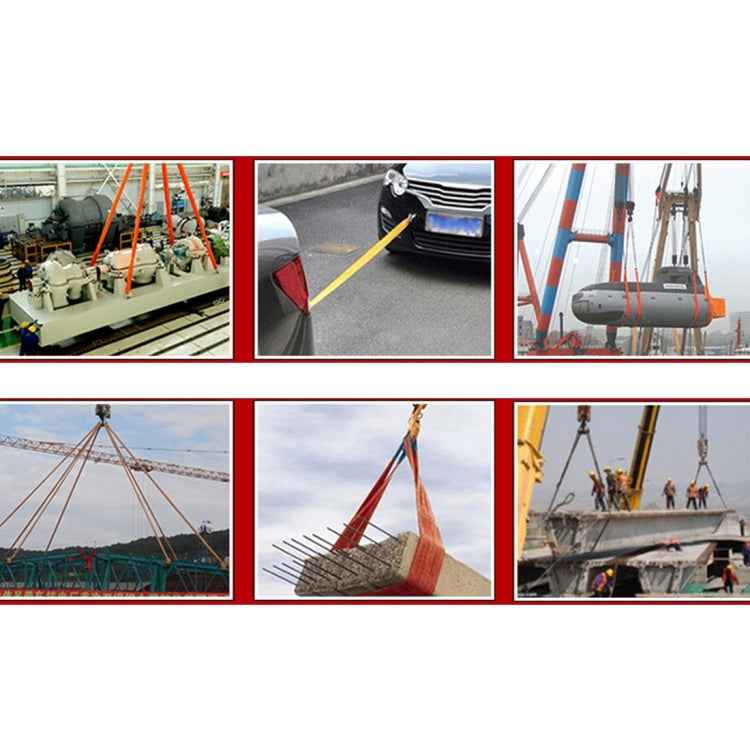 ZONGYUAN ZY-0220 Car 4m×6cm 8 Ton Towing 2 Ton Lifting Rope Straps with Two Hooks High Strength Cable Cord Heavy Duty Recovery Securing Accessories for Cars Trucks