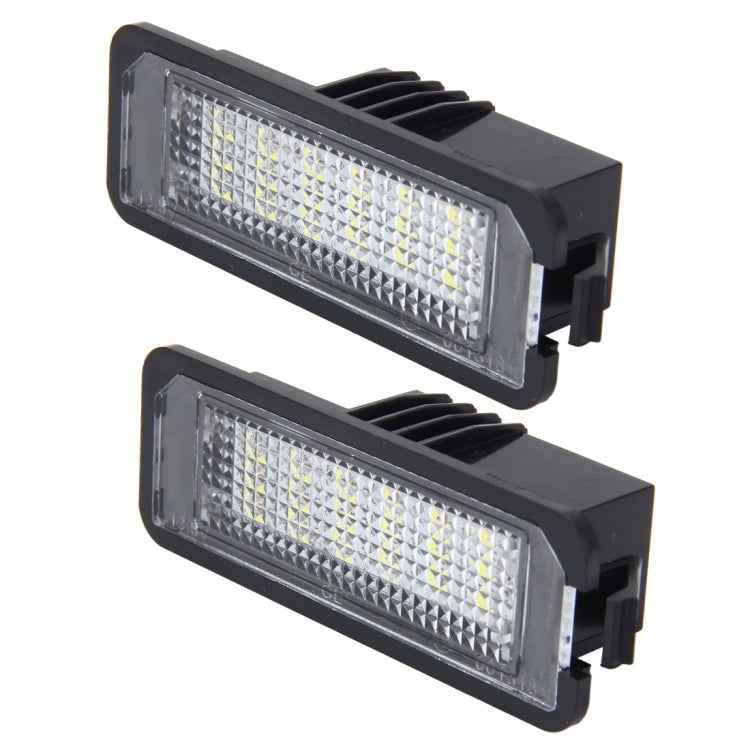 2 PCS License Plate Light with 18  SMD-3528 Lamps for Volkswagen,2W 120LM,6000K, DC12V(White Light), For Volkswagen1