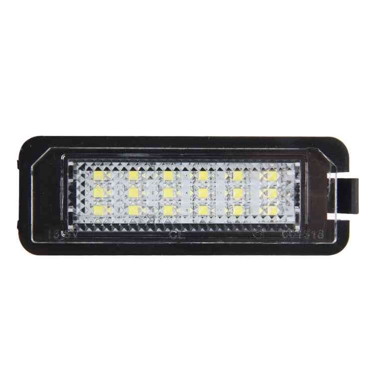 2 PCS License Plate Light with 18  SMD-3528 Lamps for Volkswagen,2W 120LM,6000K, DC12V(White Light), For Volkswagen1