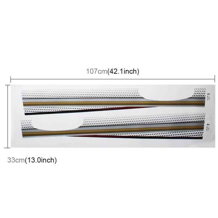 4 PCS SUV Body Decorative Strip Brand Car Streamline Shining Sticker for Toyota Prado 2015 Version