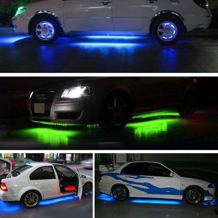 4 in 1 90cm/120cm RGB Colorful Flashing Decorative Chasis Light Sound Control Light Music Rhythm Light with Wireless Remote Control, DC 12V