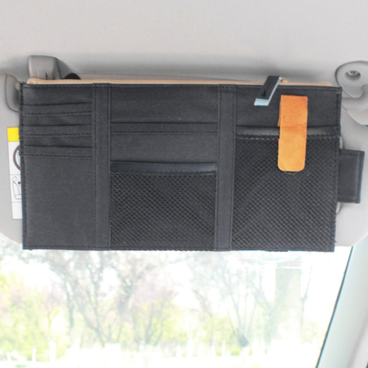 Bolsa interior multifuncional para parasol de coche, soporte para gafas de sol, tarjetero y almacenamiento