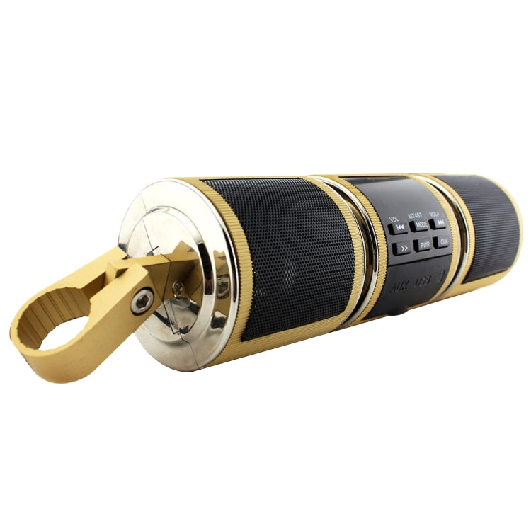 Motorcycle Waterproof Aluminum Shell Bluetooth Handle Stereo Speaker, Support BT/MP3/FM/TF
