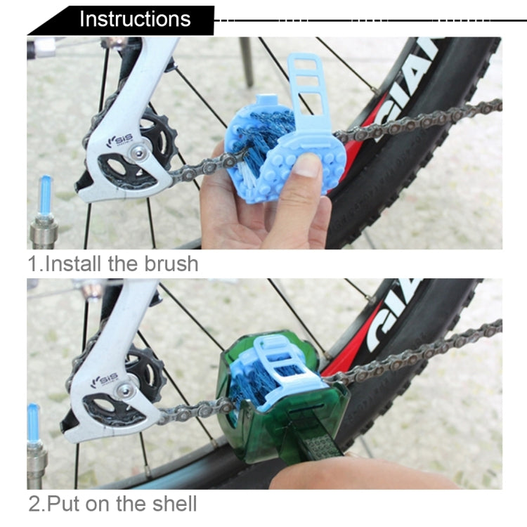 CYLION Multifunctional Quick Wash Brushes Tool kits Chain Cleaner for Bicycle, 5