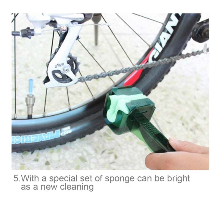 CYLION Multifunctional Quick Wash Brushes Tool kits Chain Cleaner for Bicycle, 5