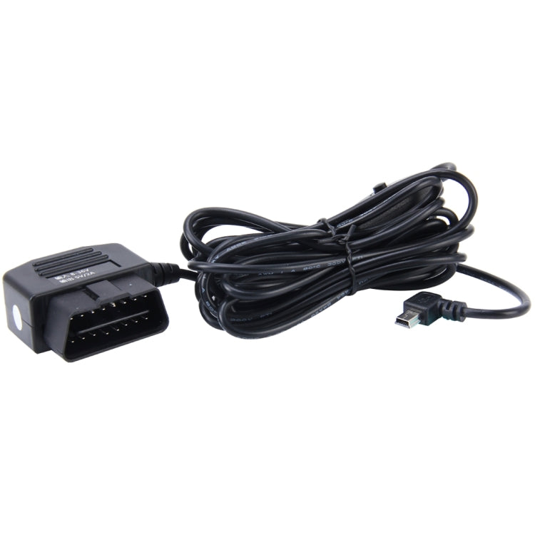 Car Auto 16Pin OBDII Charging Cable Mini 5 Pin USB Power Adapter with Switch Button for GPS Tablet E-dog Phone, Cable Length: 3.4m, OBDII