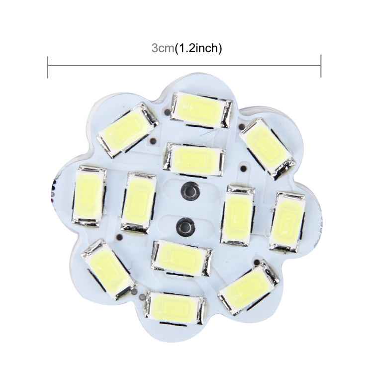 2 PCS 3W 200 LM 6000K Flower Shape Car Auto Interior Doom Reading Light with 12 SMD-5630 LED Lamps Bicuspid and T10 Adapter Cable, DC 12V